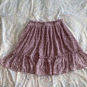 She + Sky Romantic Lilac Tiered Floral Skirt